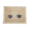 Druzy Amethyst Heart Earrings