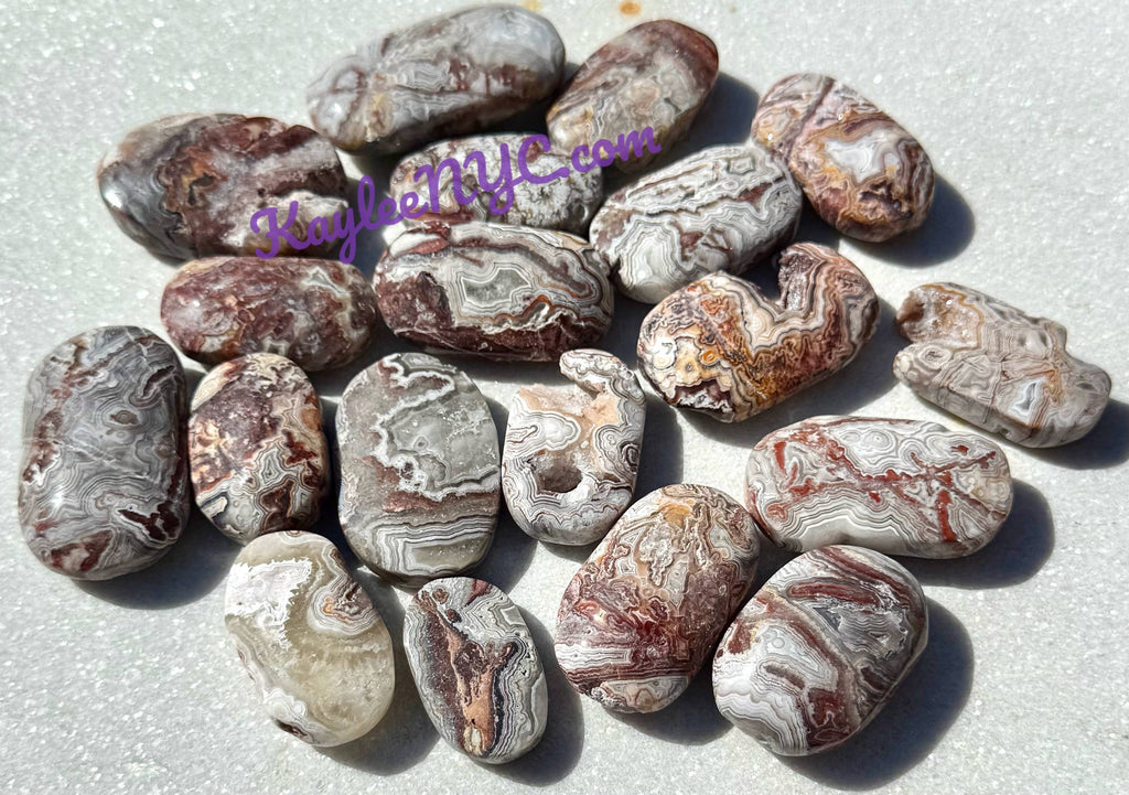 Mexican Lace Agate Palm Stone
