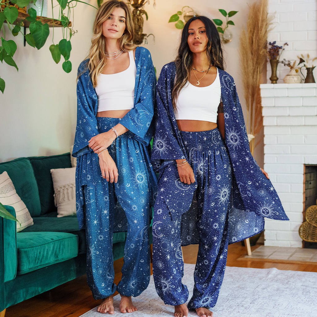 Turquoise Cosmic Sky Aloha Cover Up
