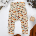 Organic Cotton High Waist Baby Pants, Fennel