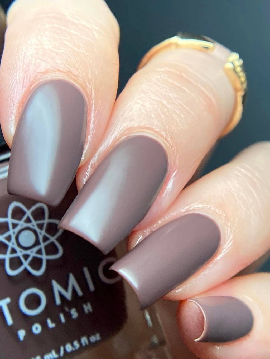 Astatine (At) Matte Brown Nail Polish