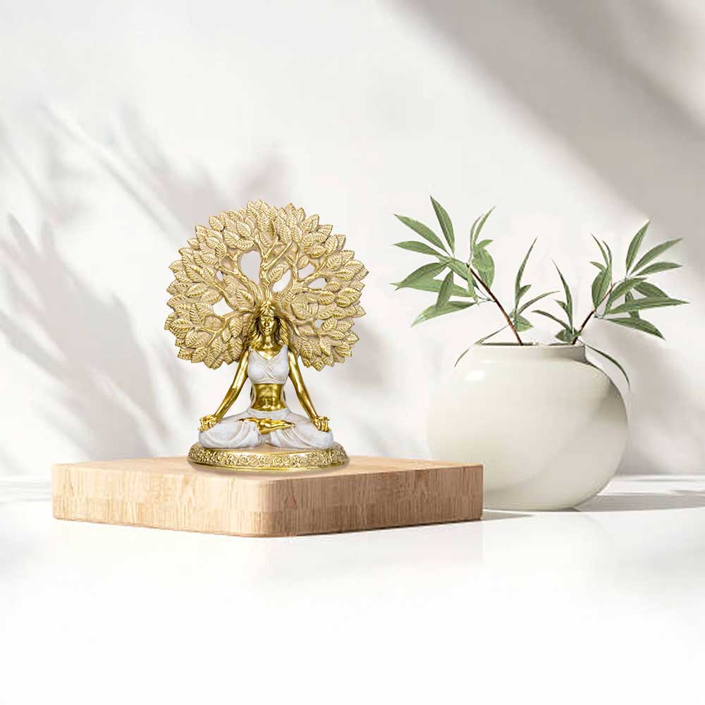 Yogi Tree of Life Polyresin Statue 5.5”