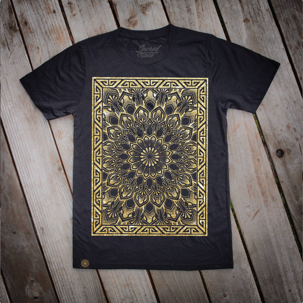 Abstraction Hemp Sacred Geometry Tattoo Dot Work Tee USA