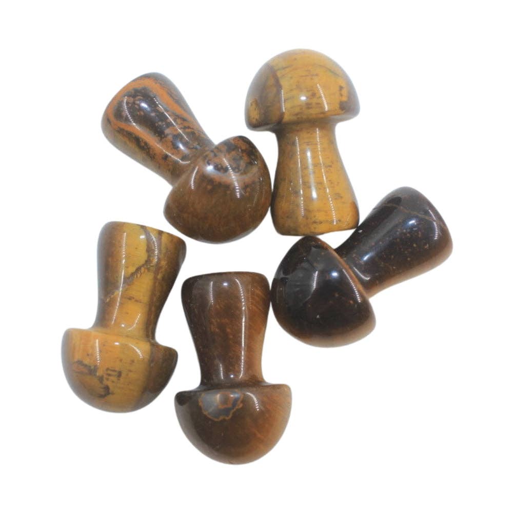 Crystal Mushroom - Tiger's Eye Medium