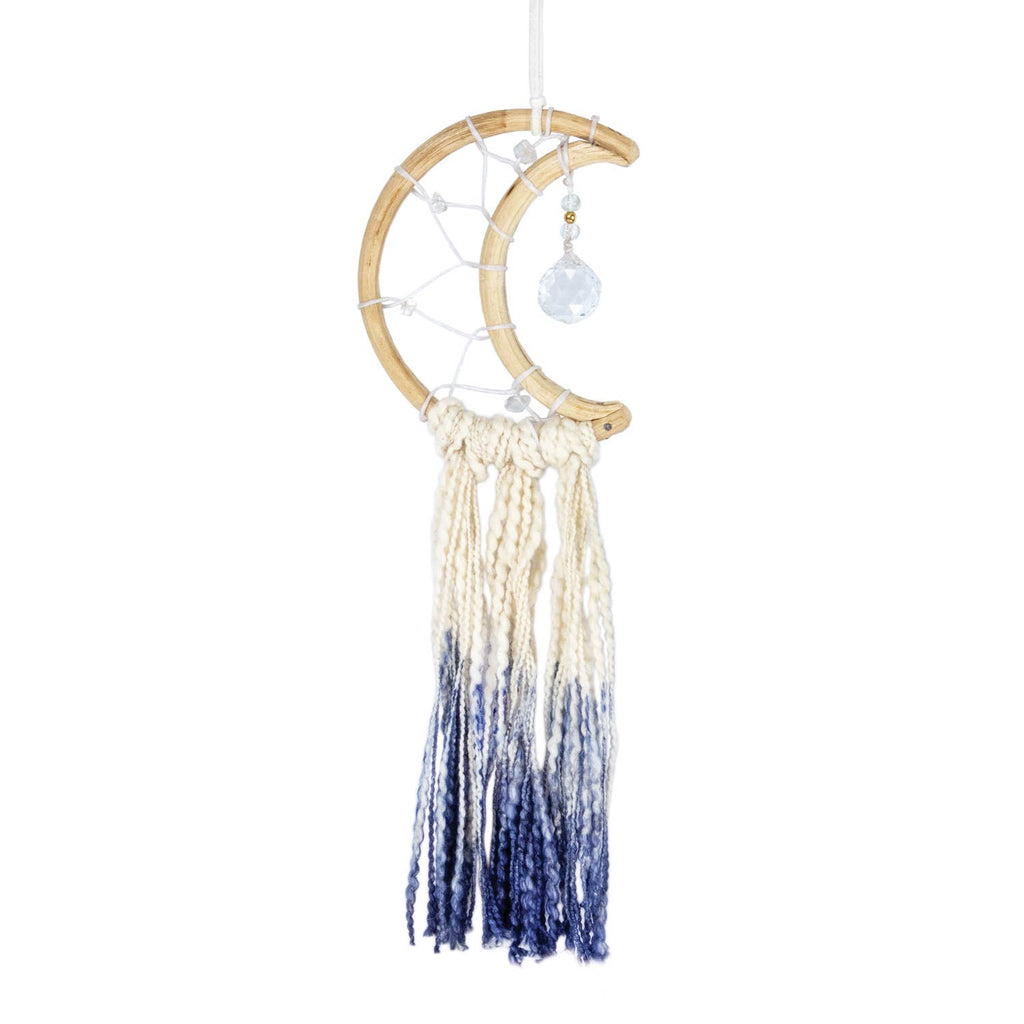 Little Blue Moon Handcrafted Wool Dreamcatcher