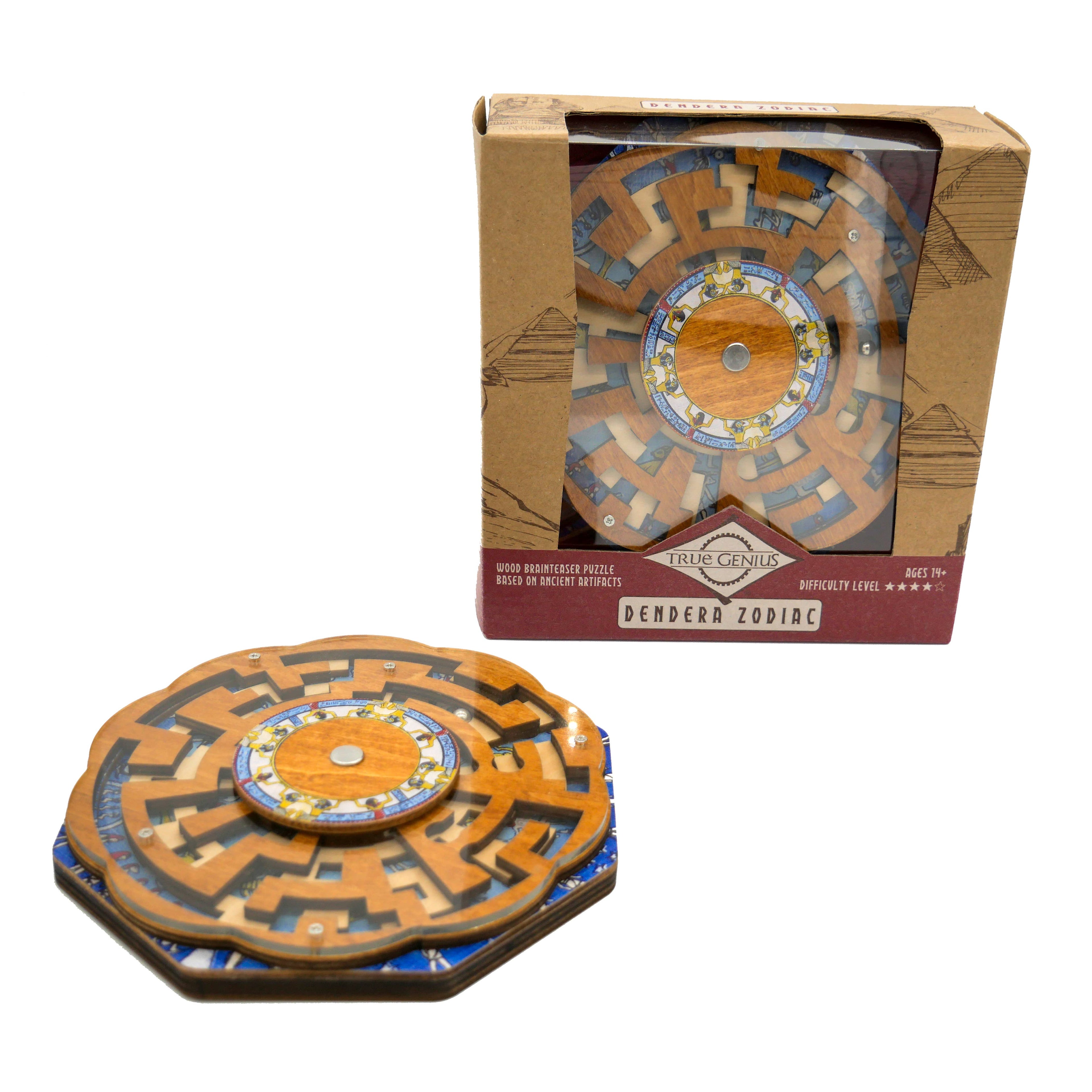True Genius Dendera Shifting Maze Wooden Puzzle