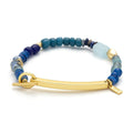 Hidden Message Bracelet: F♥cking Awesome/Aquamarine/Gold