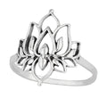 Lotus Flower Sterling Silver Ring