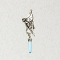 Fantasy Pewter Pendant with Crystal - Dancing Fairy