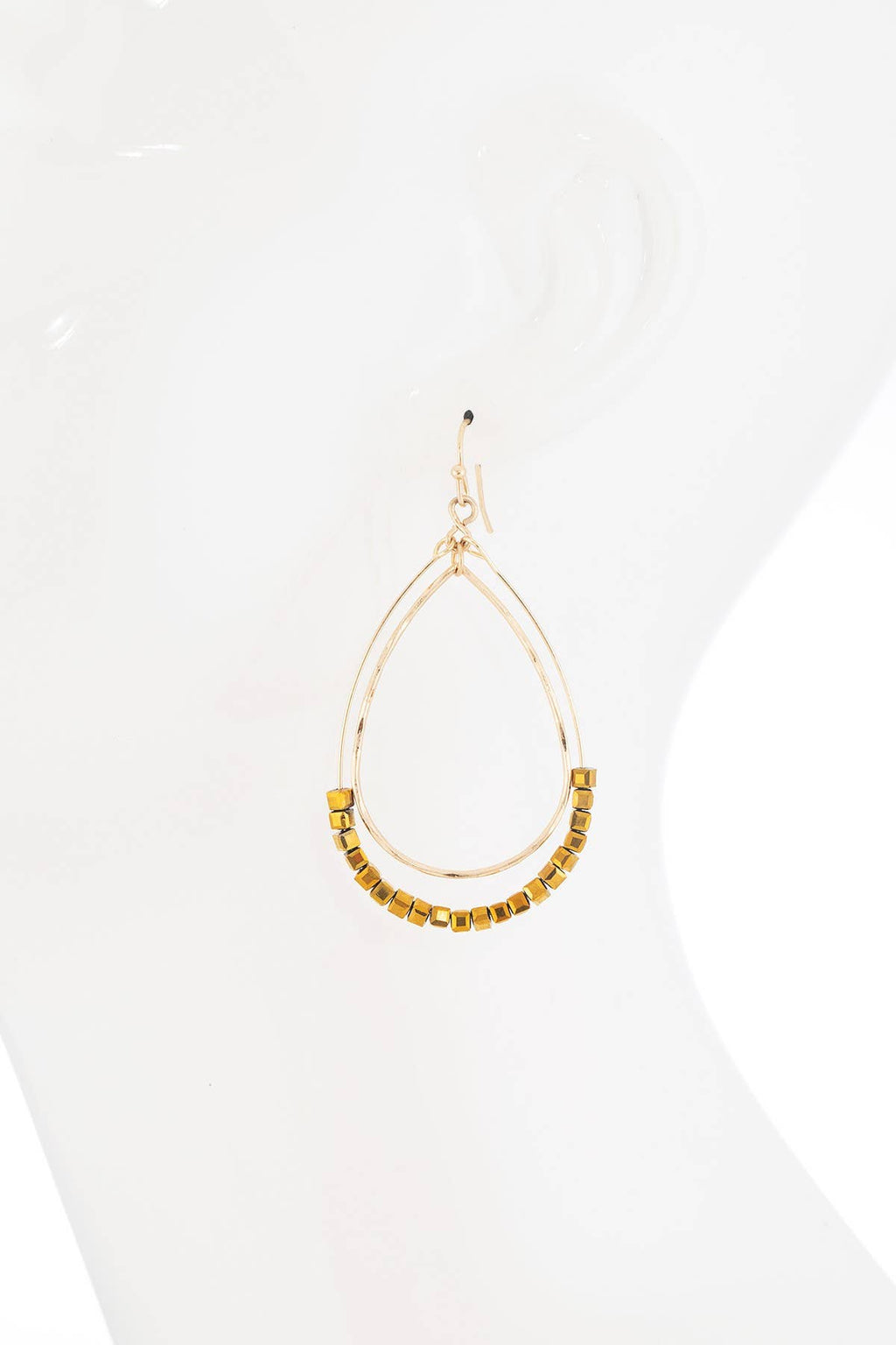 Teardrop Glass Bead Dangle Earring