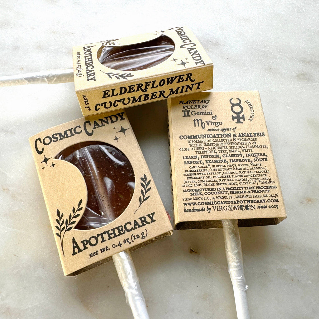 Virgo Moon Lollipops - Elderflower Cucumber Mint