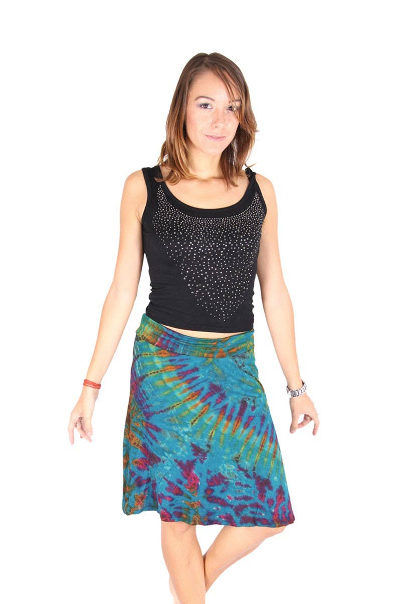 Tie-Dye Midi Skirt (TH-484)