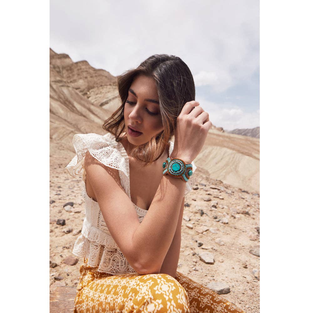 Picotee Beaded Cuff Bracelet