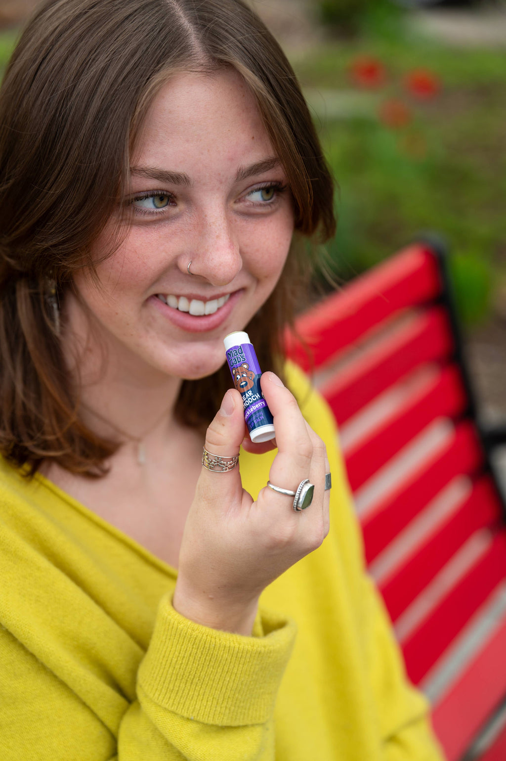 Organic Bear Smooch Huckleberry Lip Balm POP
