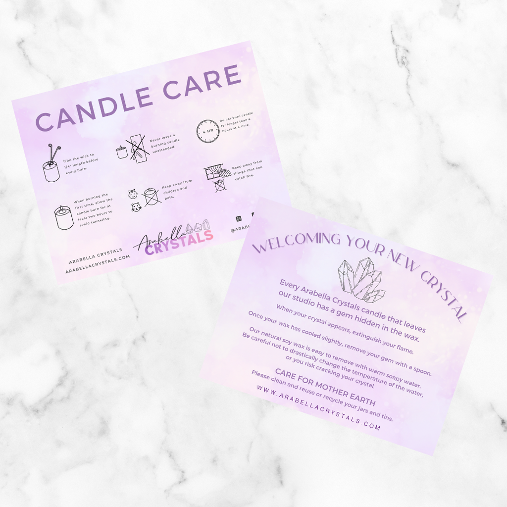 Rose Quartz Crystal Candle- Love & Connection