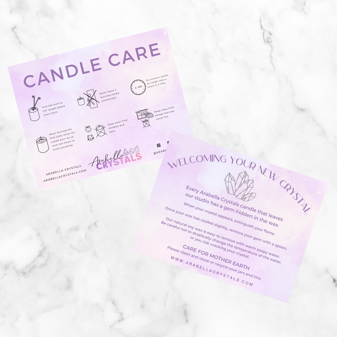 Rose Quartz Crystal Candle- Love & Connection