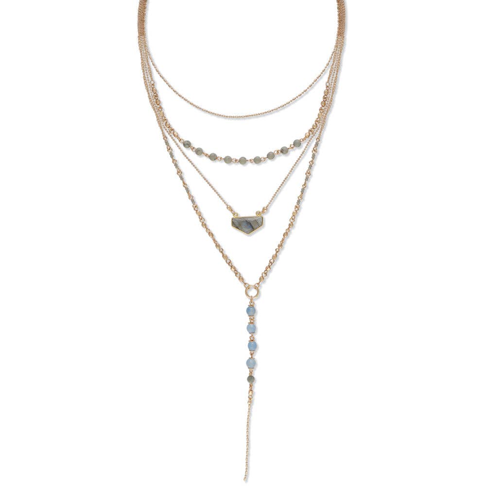 Layered Labradorite Necklace