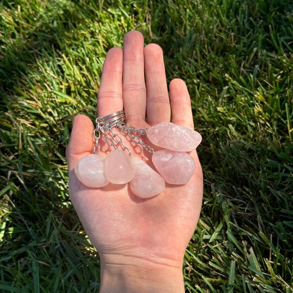 Keychain - Tumbled Rose Quartz