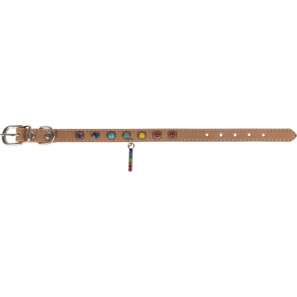 Small- Vegan Leather Cat/Dog Collar - 7 Chakras