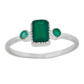 Green Goddess Onyx Sterling Silver  Ring
