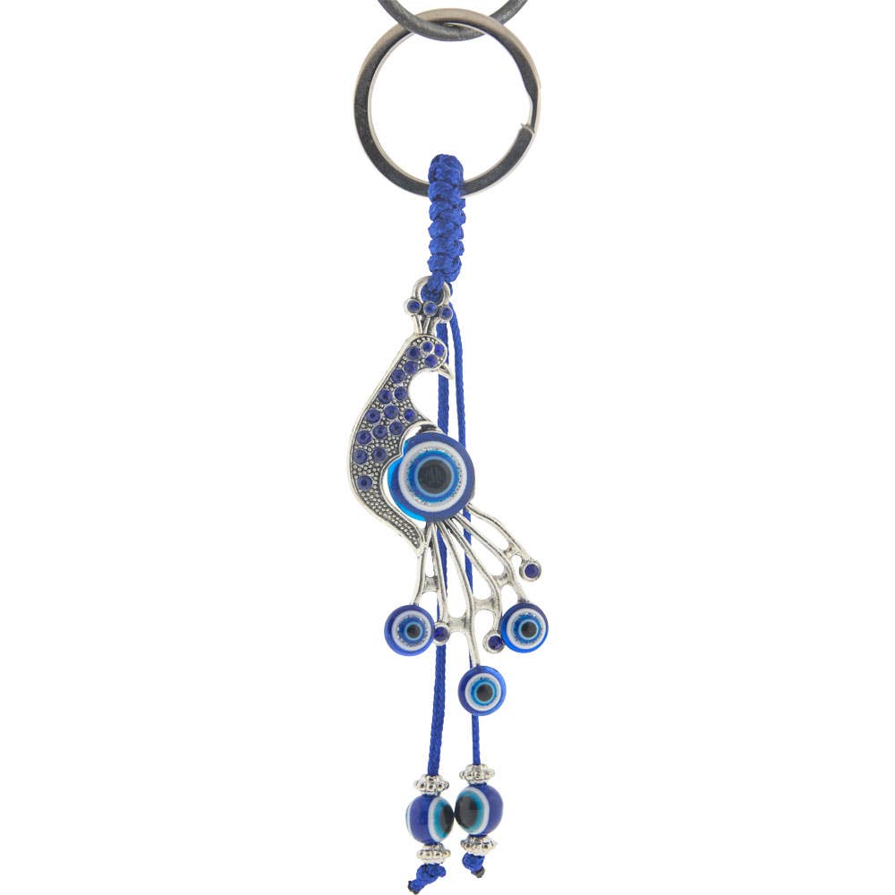 Key Chain Evil Eye Talisman - Peacock