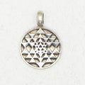 VEDA- Hindu Pewter Pendant Necklace - Sri Yantra
