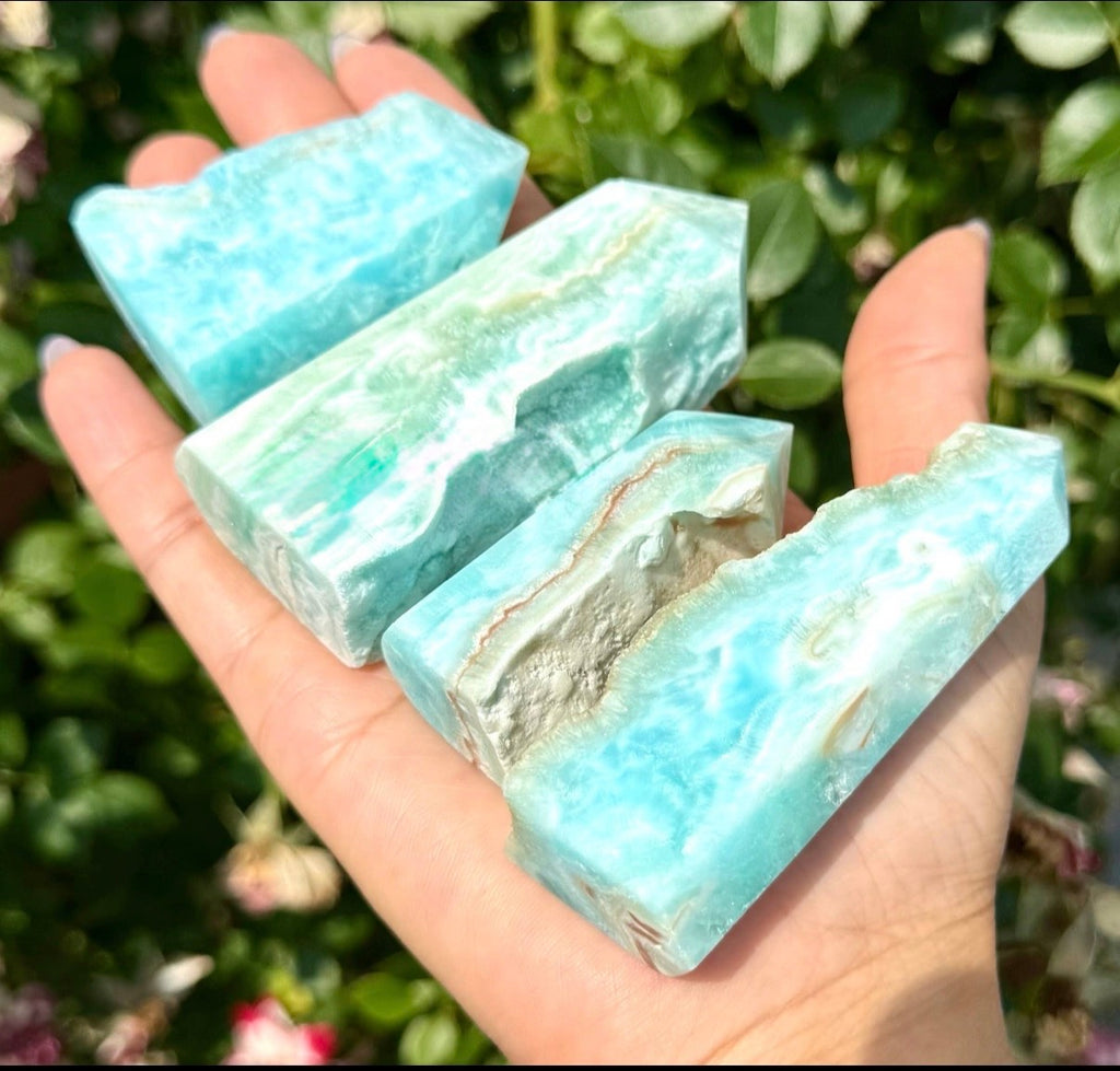 Blue Aragonite Obelisk Tower Point Crystal