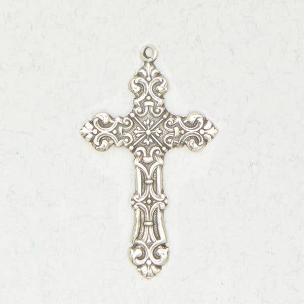 LOGOS- Ancient Cross Pewter Pendant Necklace - The Ornate Cross