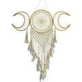 Dreamcatcher: Macrame White Triple Moon Goddess