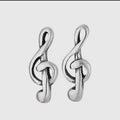 Music Lover’s Treble Clef Sterling Silver Studs