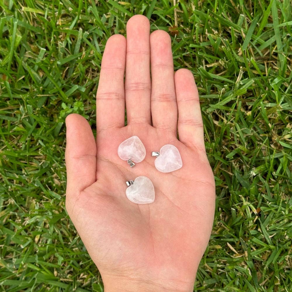 Heart Pendant - Rose Quartz