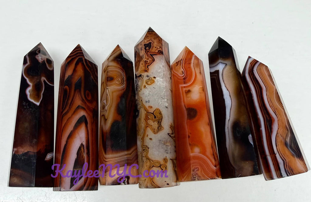 Sardonyx Obelisk Tower Point Crystal Healing