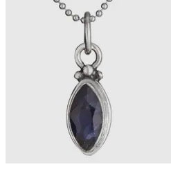 September Birthstone Necklace: Sapphire & Sterling Silver