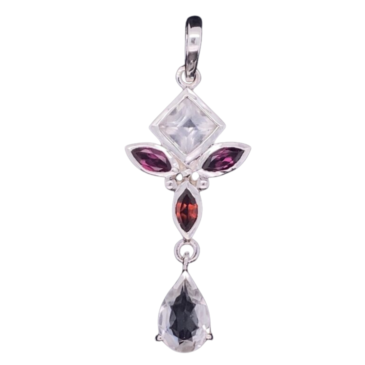 Angelic Blue Topaz & Quartz Bliss Pendant