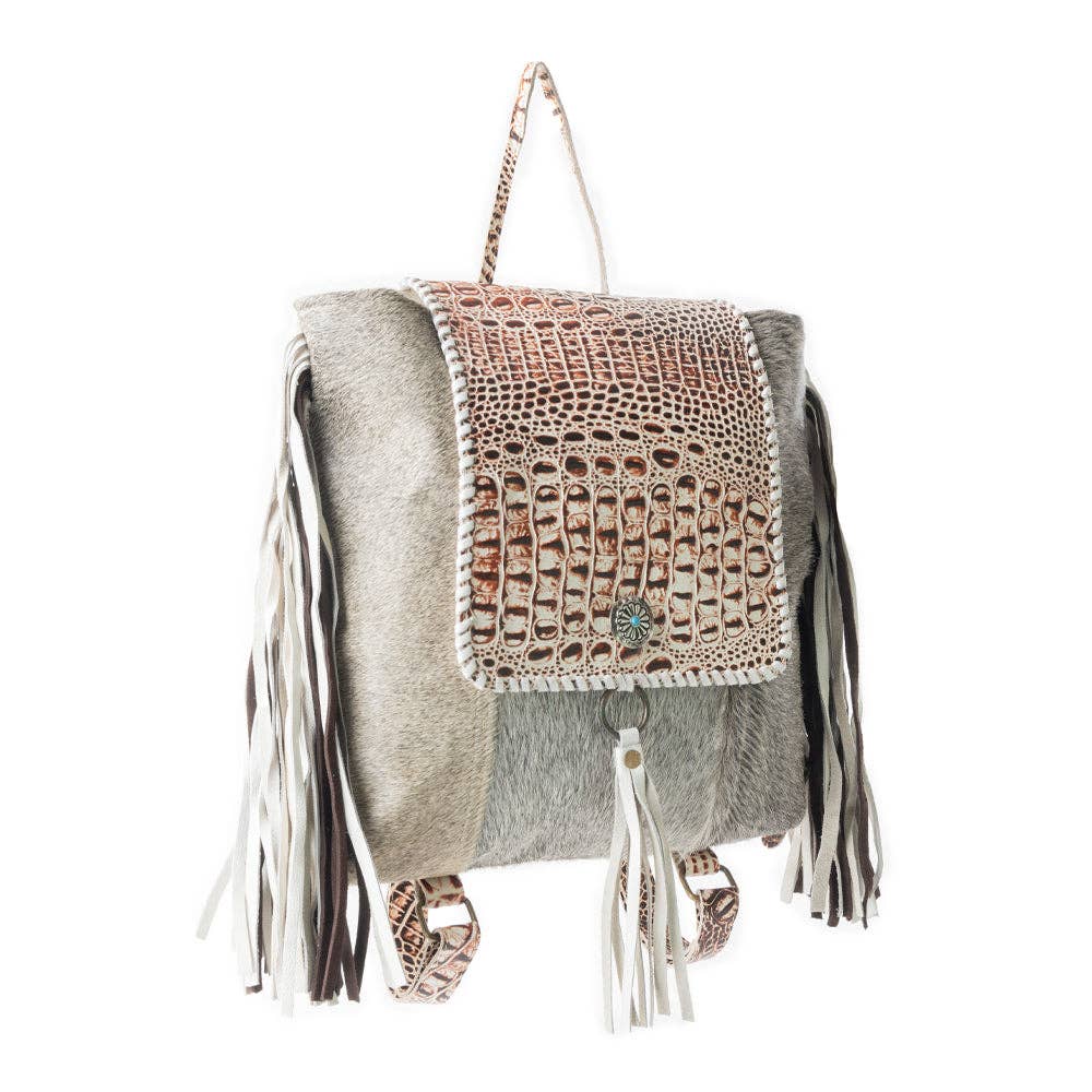 Smokey Backpack Leather & Hairon Bag