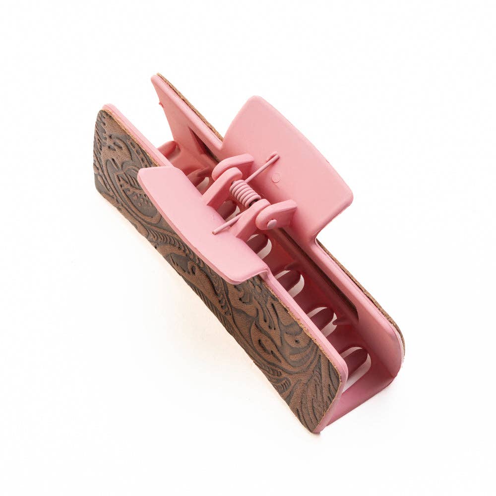 High Vista Hair Comb Clip In Pink & Brown