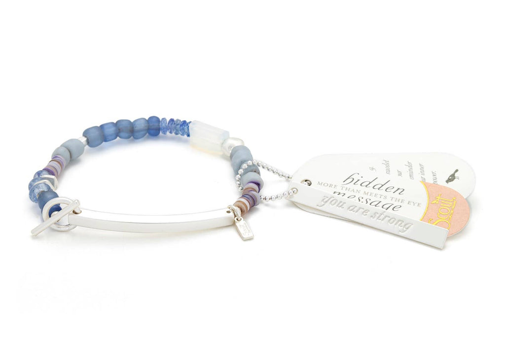 Hidden Message Bracelet: Strong/Opalite/Silver