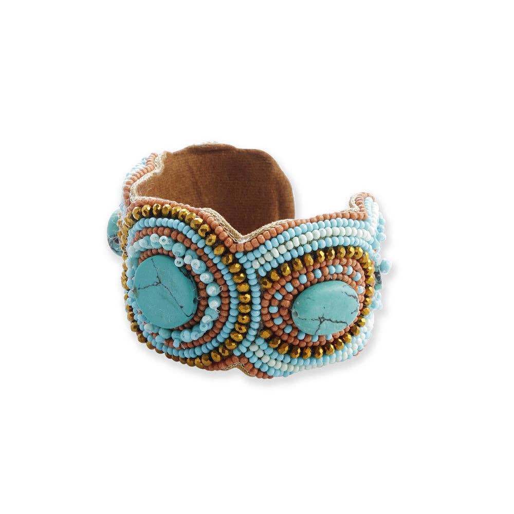 Picotee Beaded Cuff Bracelet