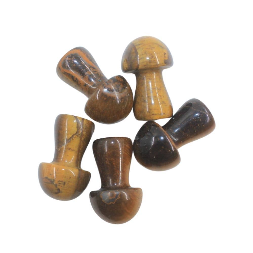 Crystal Mushroom - Tiger's Eye Medium