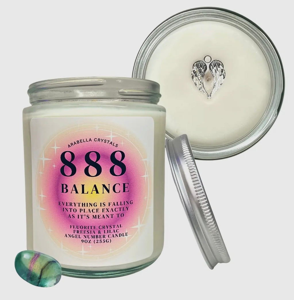 888 Balance Angel Number Candle