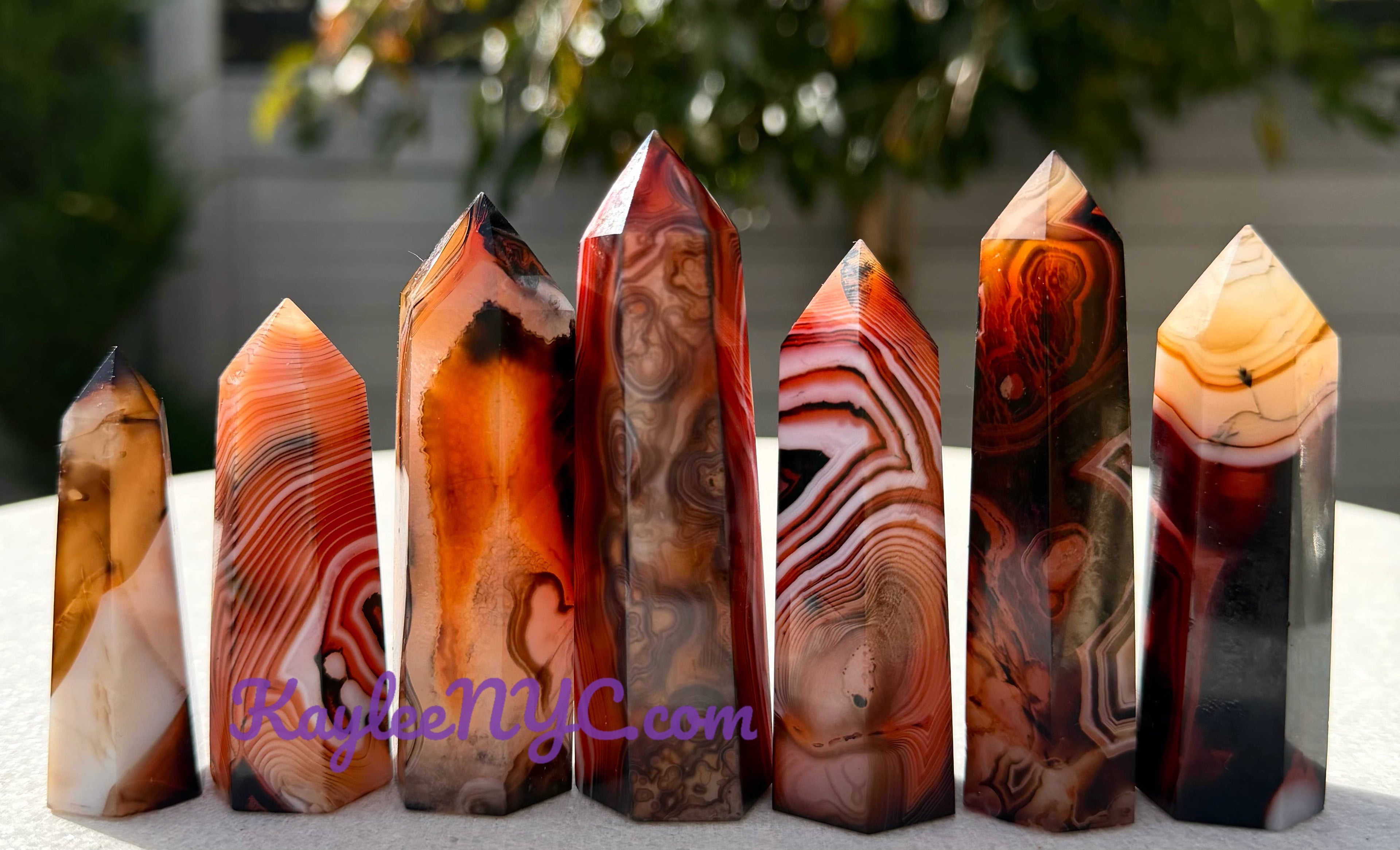 Sardonyx Obelisk Tower Point Crystal Healing