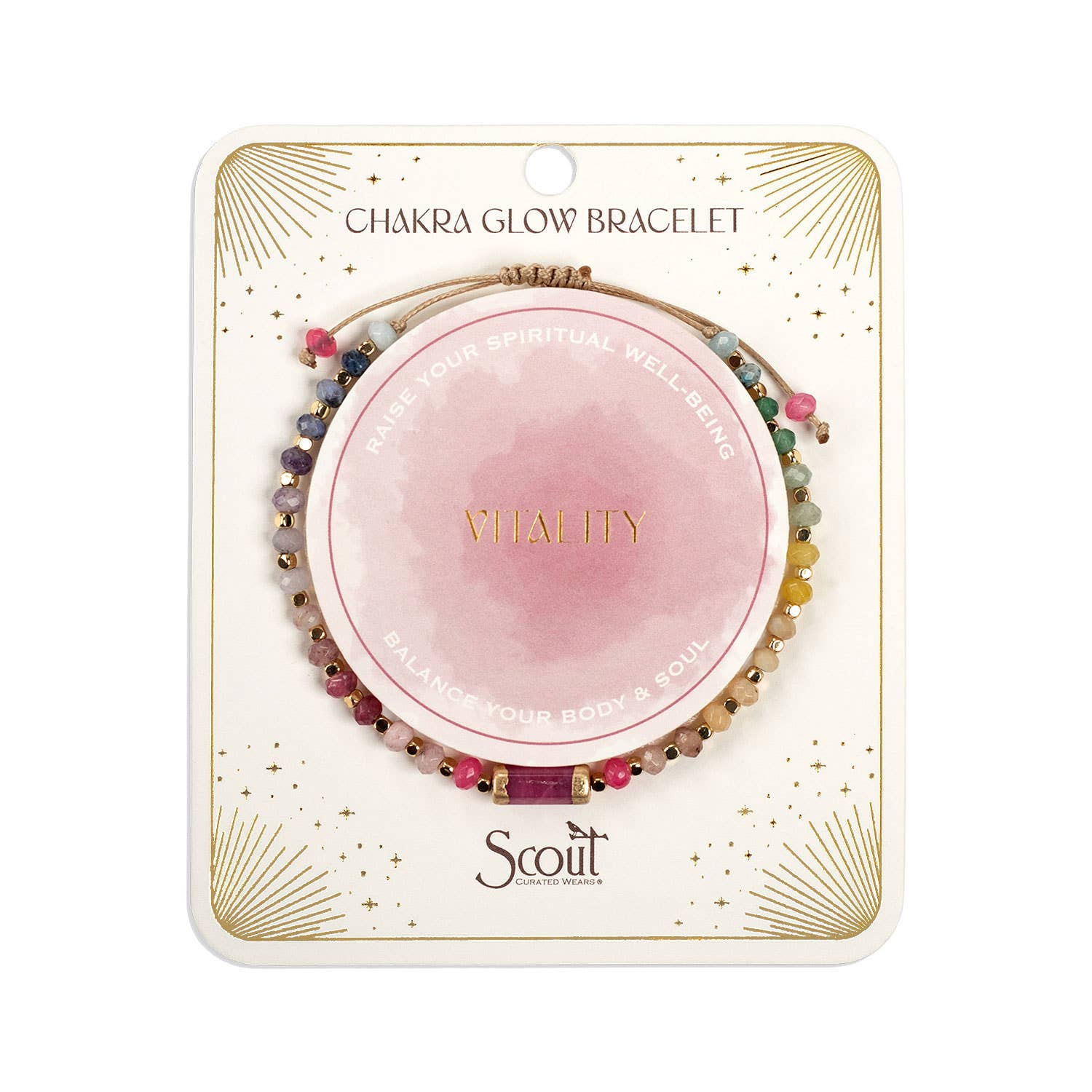 Chakra Glow Bracelet: Vitality/Root/Gold