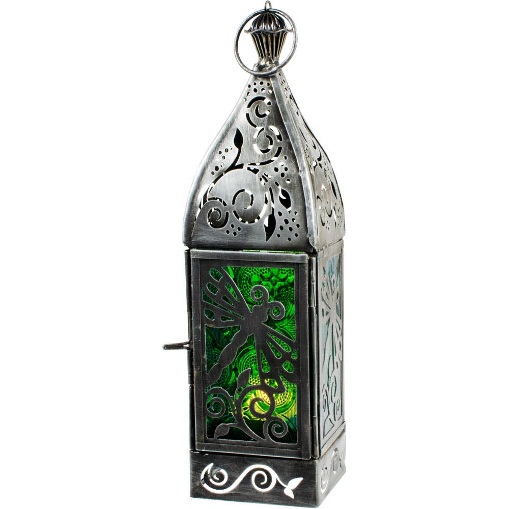 Green Metallic Dragonfly Lantern