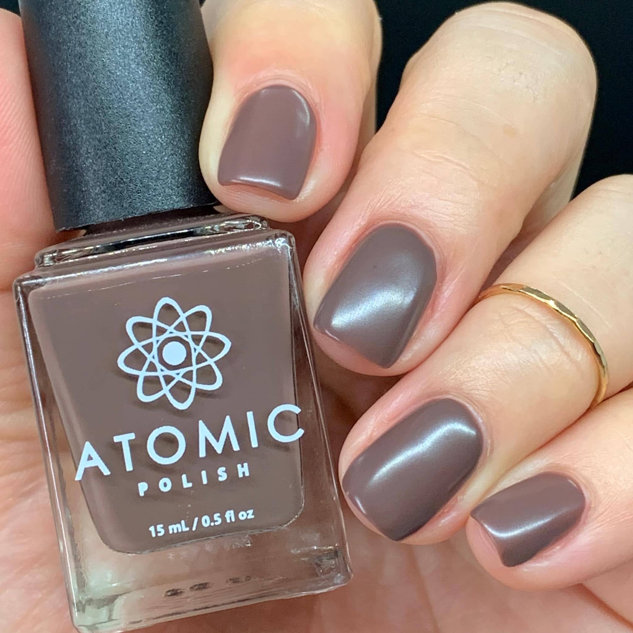 Astatine (At) Matte Brown Nail Polish