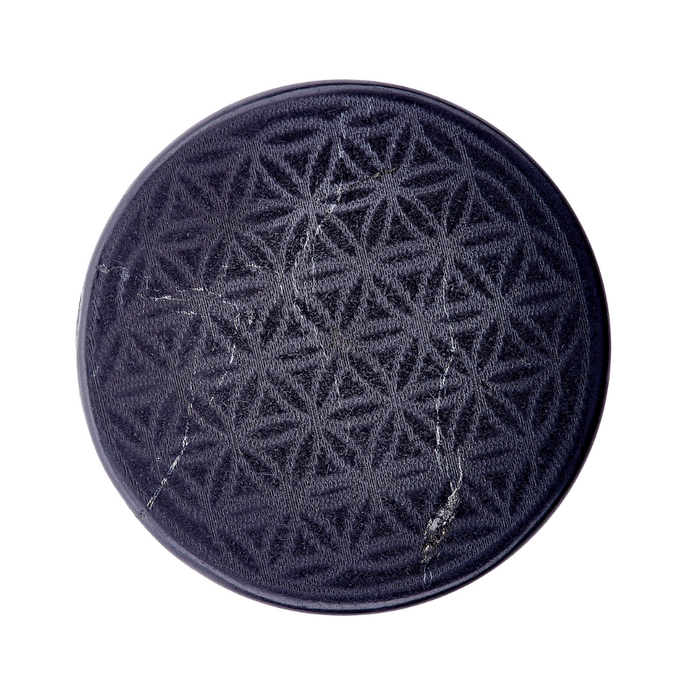 Shungite Cell Phone Tile- Flower of Life Sacred Geometry