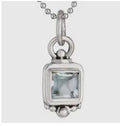 March Birthstone Necklace: Aquamarine & Sterling Silver