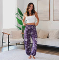 Lotus & Luna: Celestial Moon Plum Harem Pants Yoga Apparel
