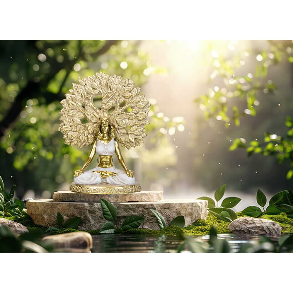 Yogi Tree of Life Polyresin Statue 5.5”