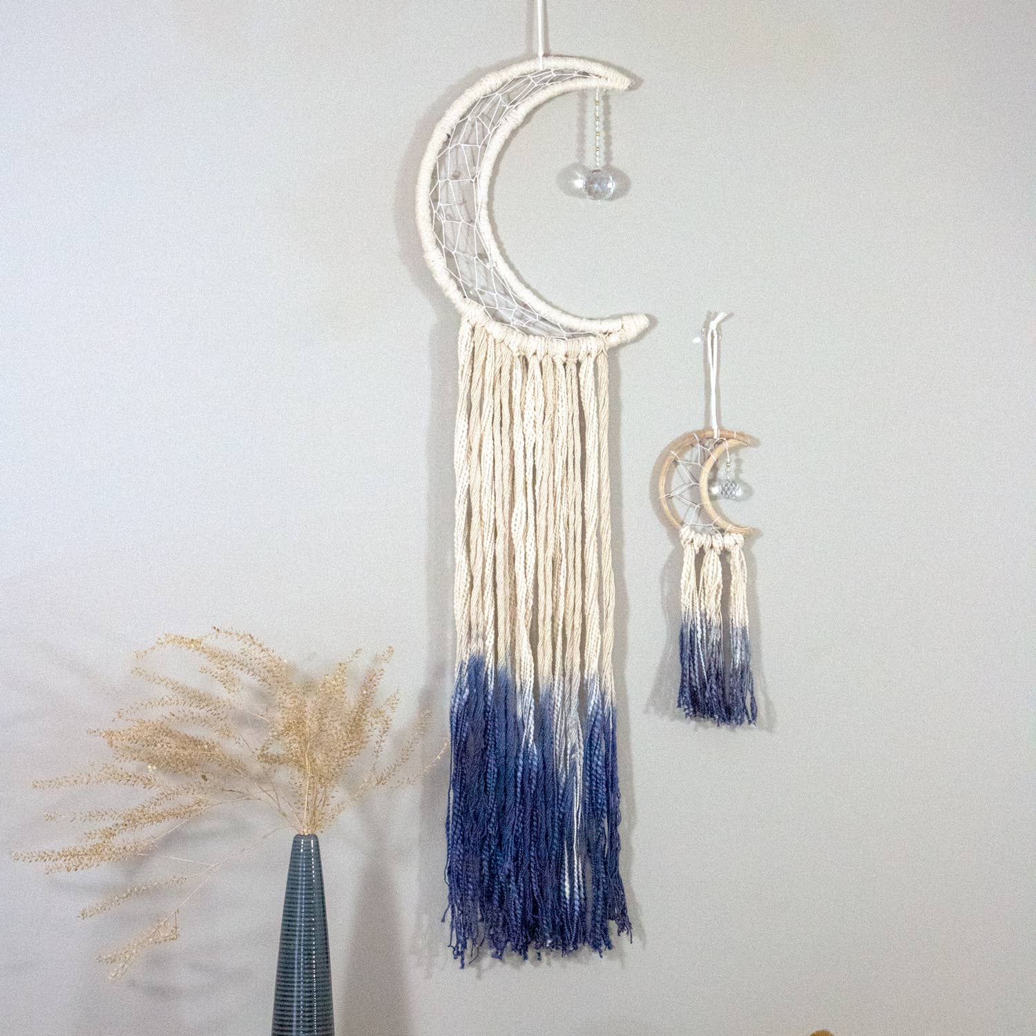 Little Blue Moon Handcrafted Wool Dreamcatcher