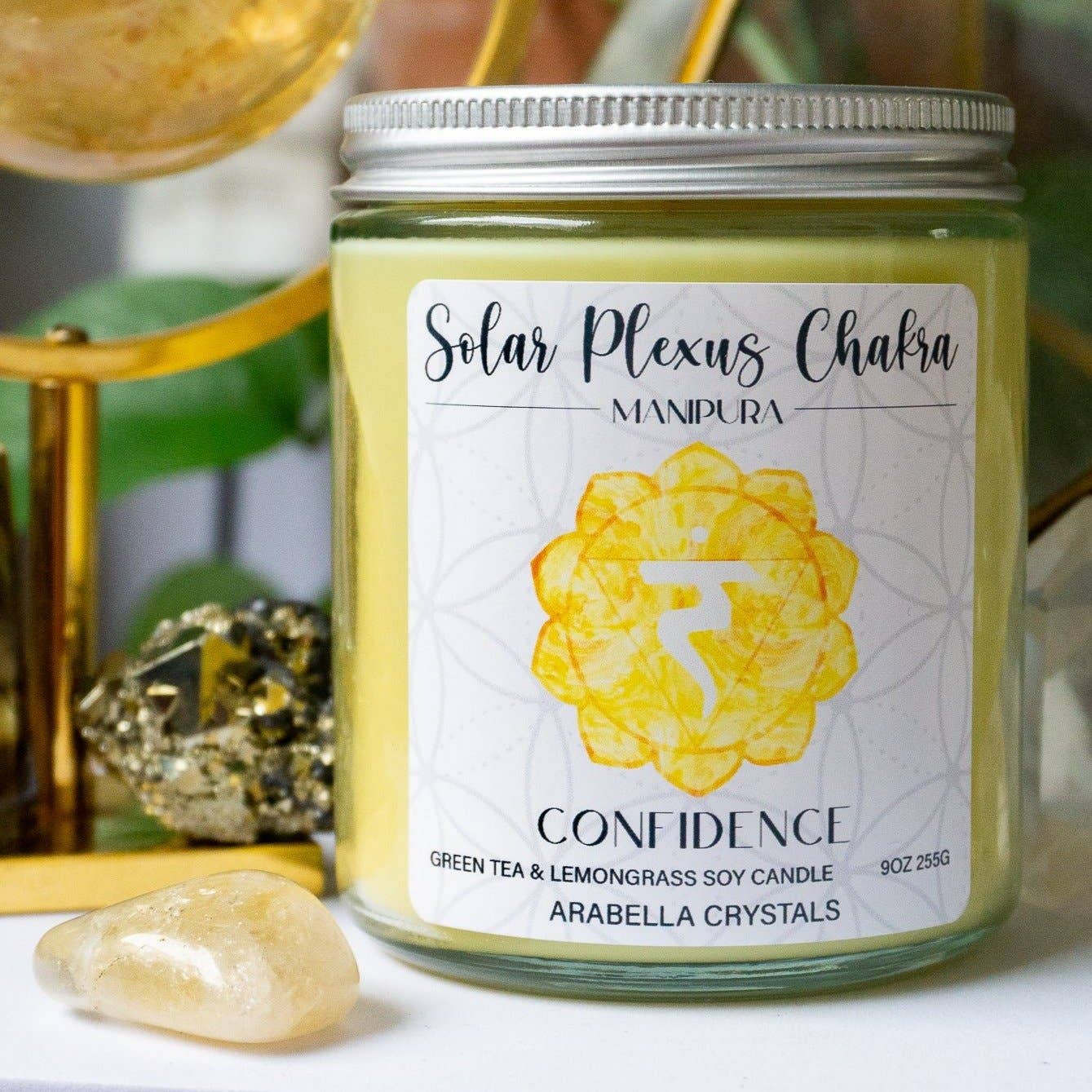 Solar Plexus Chakra Candle Yellow Confidence